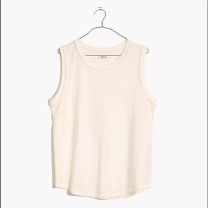 NWOT Madewell - vintage muscle tee in ivory cotton, size S.